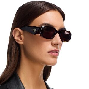 PRADA Tortoise Symbole Square Sunglasses